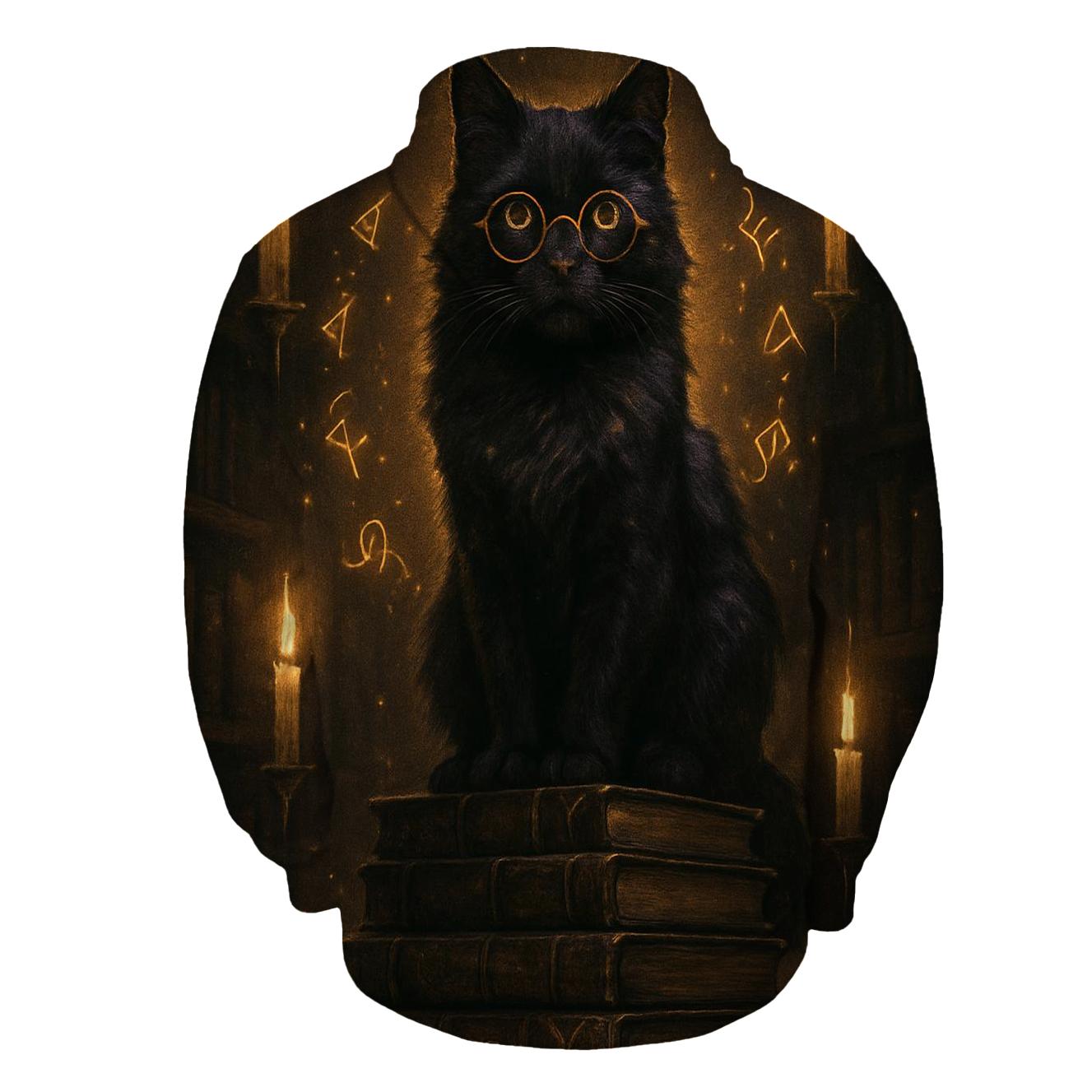 Arcane Librarian Cat zip-up hoodies