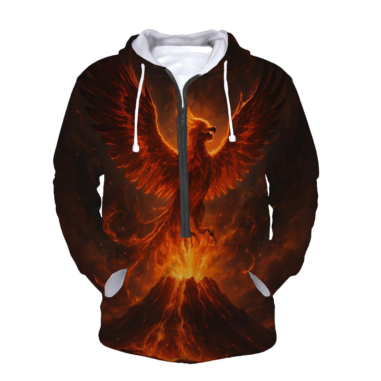 Volcanic Phoenix Flight custom hoodies