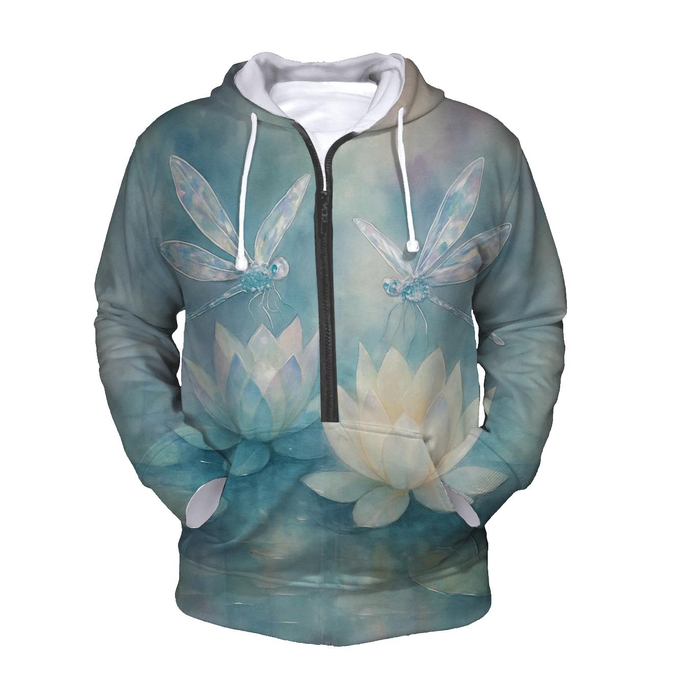 Crystaline Dragonfly Haven zip-up hoodies