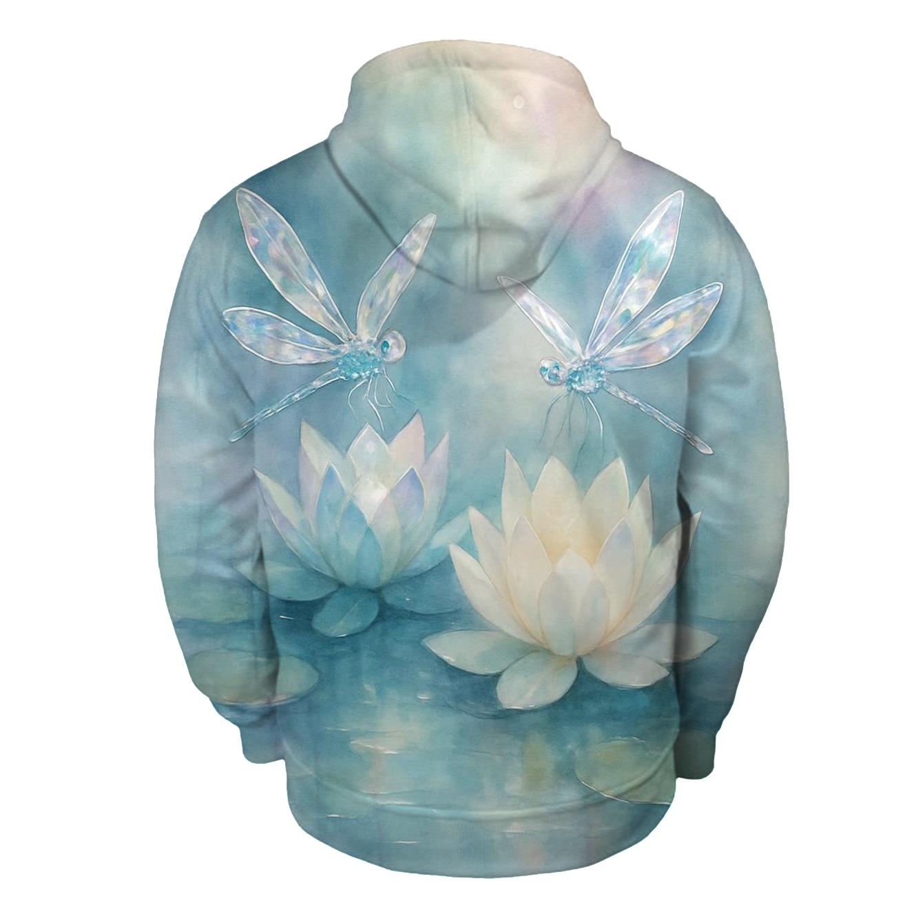 Crystaline Dragonfly Haven zip-up hoodies