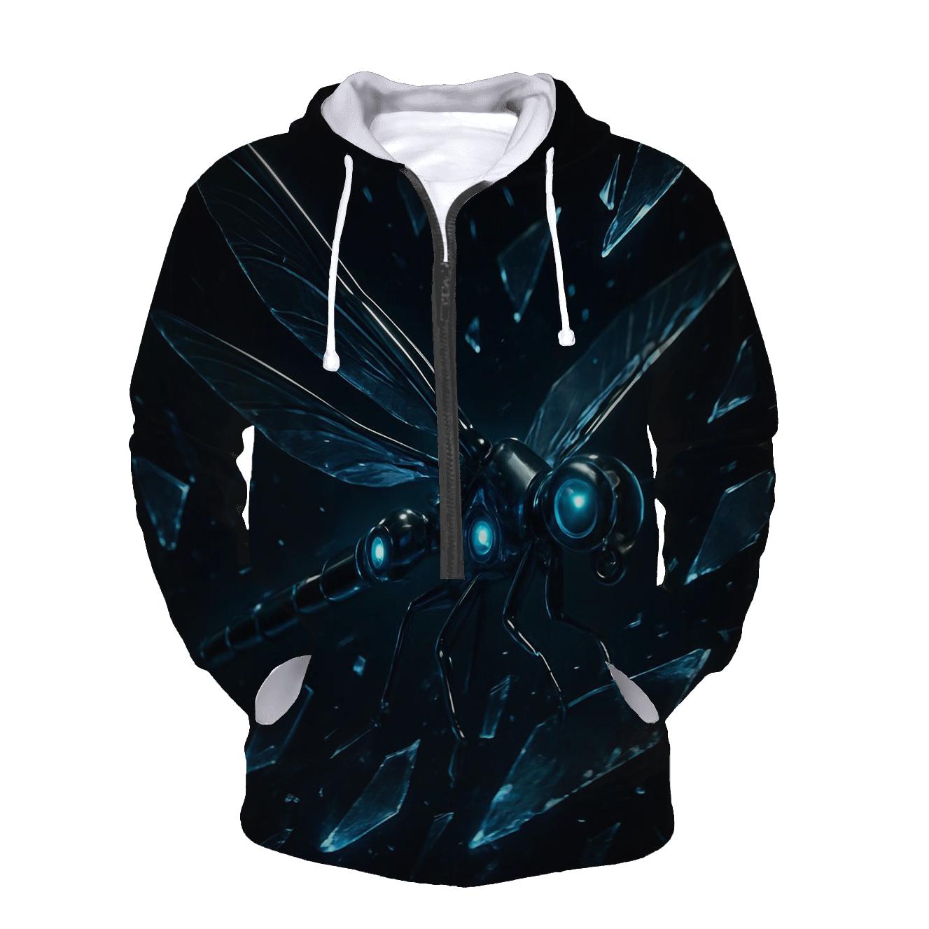 Mechanical Dragonfly Escape graphic hoodies