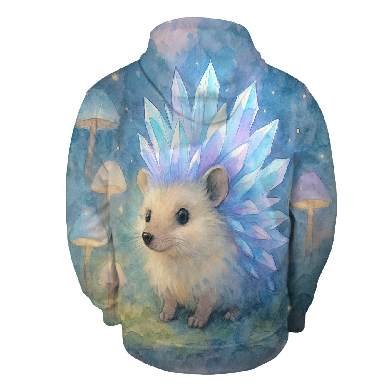 Glowing Crystal Hedgehog graphic hoodies