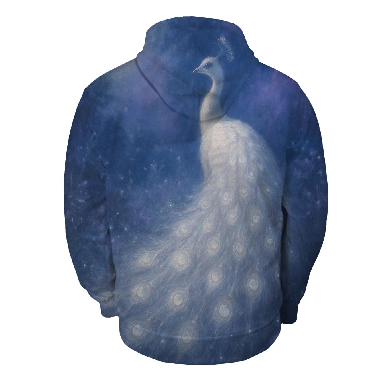Moonlit Peacock Elegance lightweight hoodies