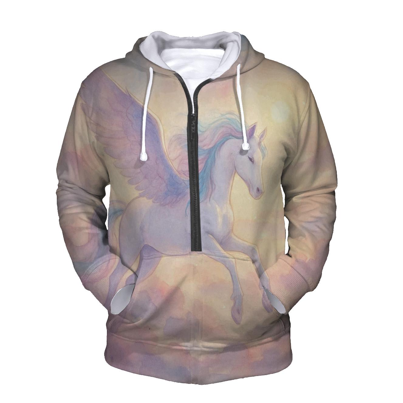 Pastel Dream Pegasus printed hoodies