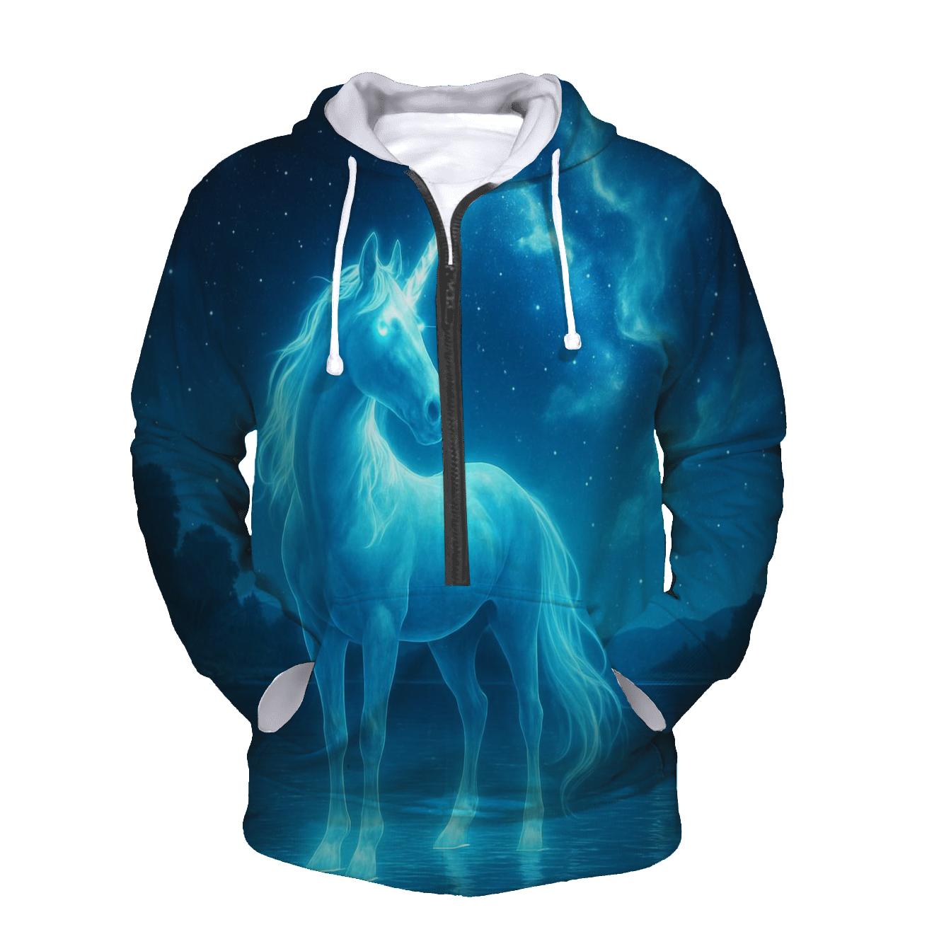 Glowing Mythic Unicorn custom hoodies