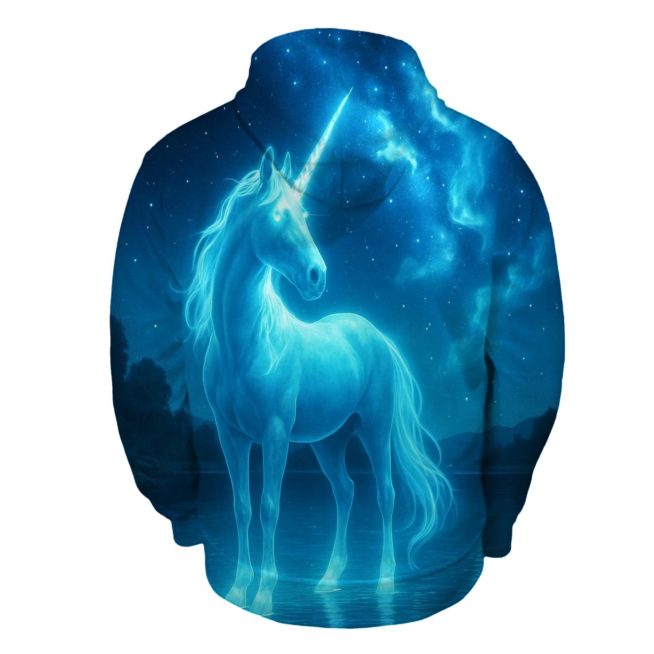 Glowing Mythic Unicorn custom hoodies