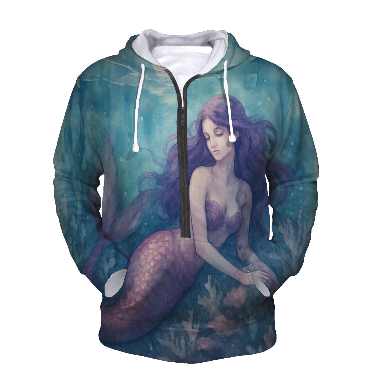 Violet Tide Mermaid zip-up hoodies