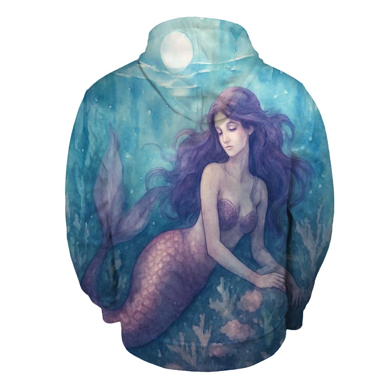 Violet Tide Mermaid zip-up hoodies