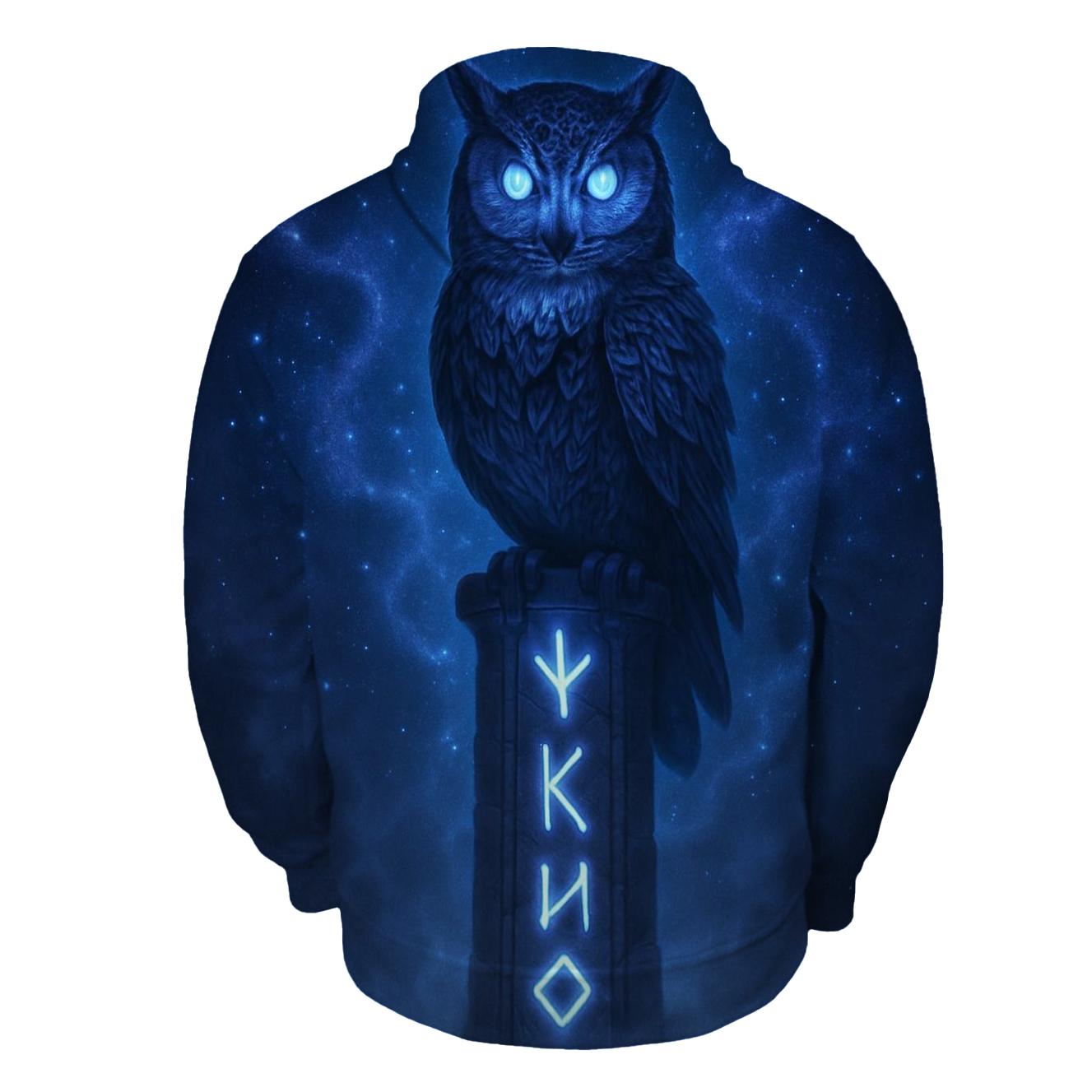Starry Owl Shaman designer hoodies