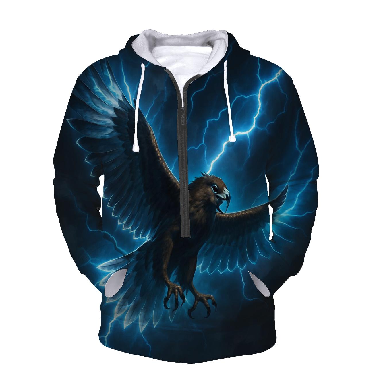 Silver Thunder Hawk hoodies fashion