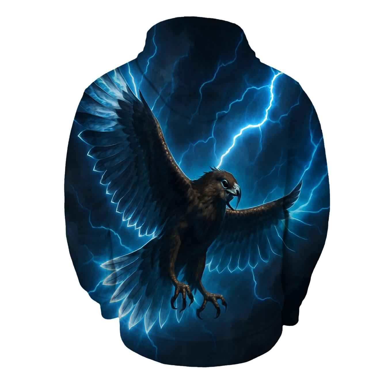 Silver Thunder Hawk hoodies fashion