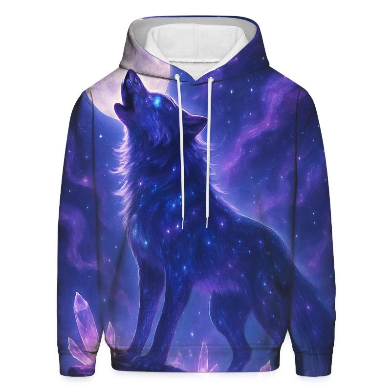 Celestial Wolf Howl pullover hoodies