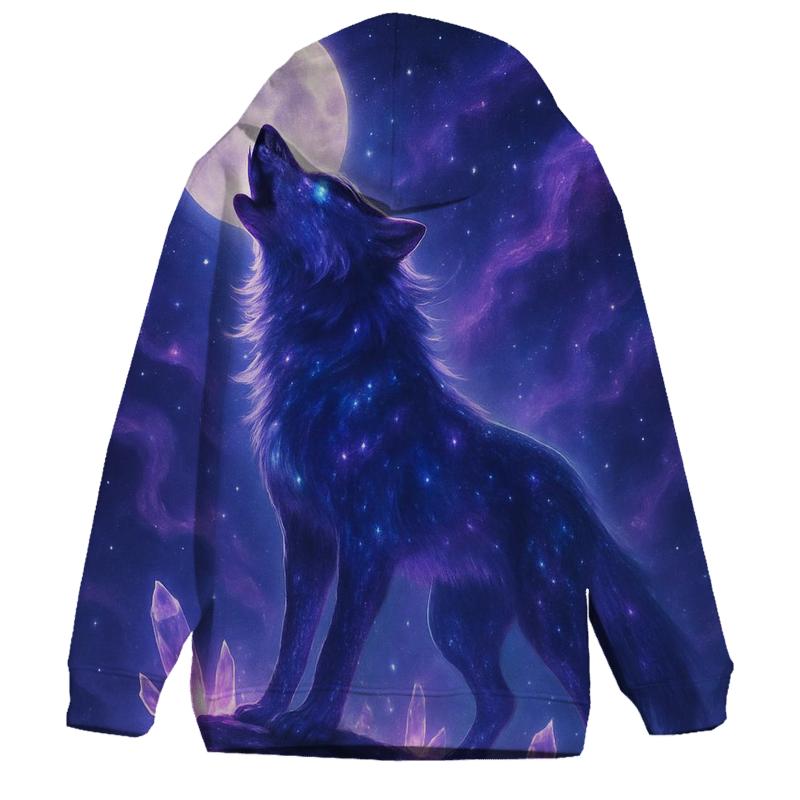 Celestial Wolf Howl pullover hoodies