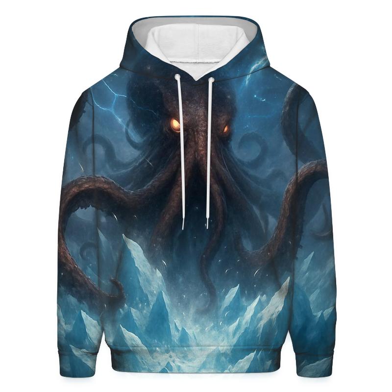 Icebound Kraken Siege graphic hoodies