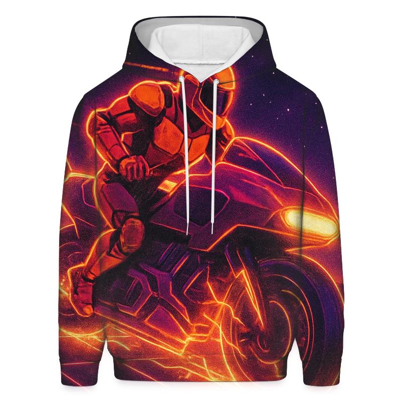 Retro Future Racer printed hoodies