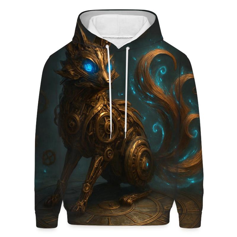 Arcane Clockwork Fox embroidered hoodies