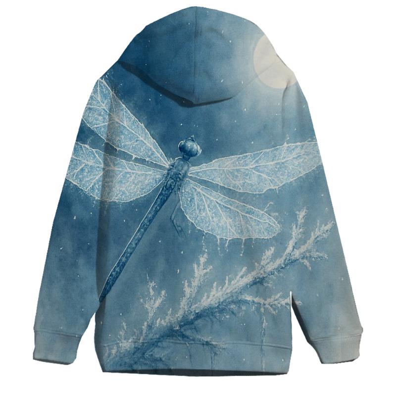 Frozen Crystal Dragonfly pullover hoodies