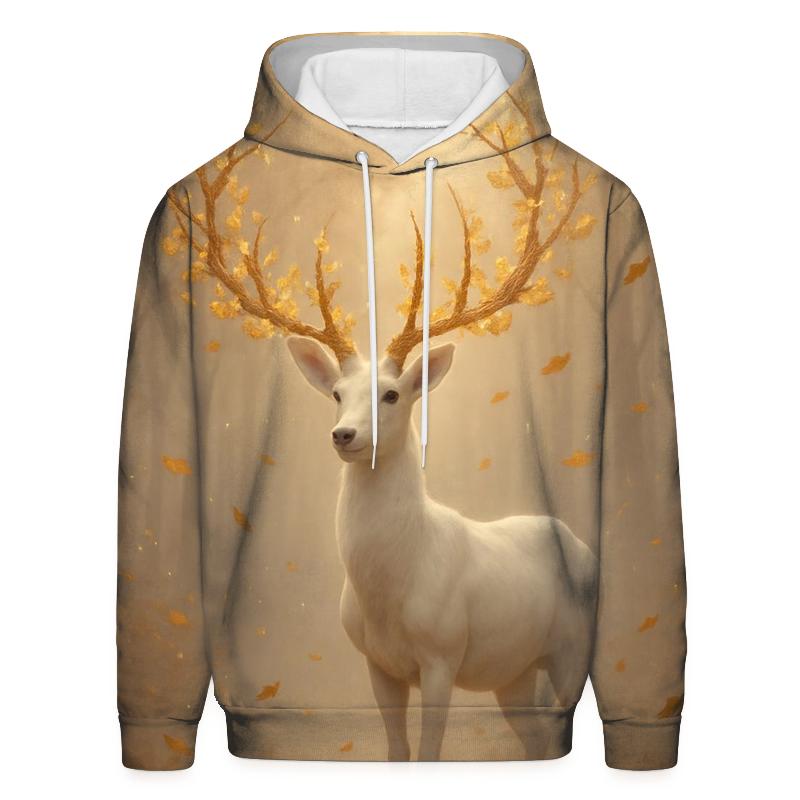 Majestic Ivory Stag pullover hoodies