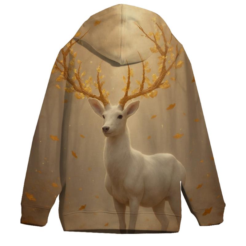 Majestic Ivory Stag pullover hoodies