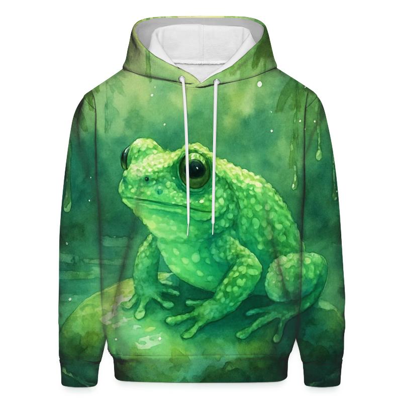 Glowing Mossy Frog zip-up hoodies