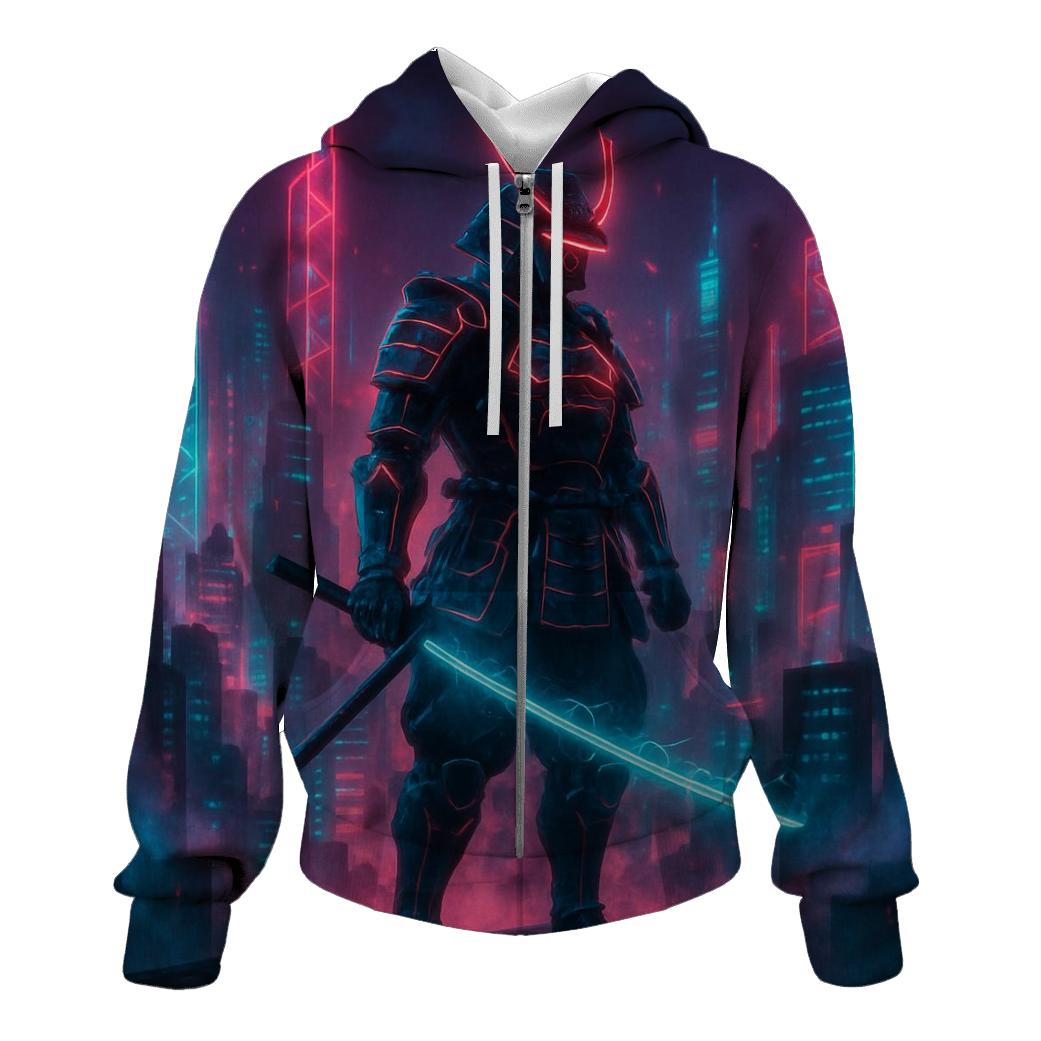 Neon Samurai Skyline hoodies fashion