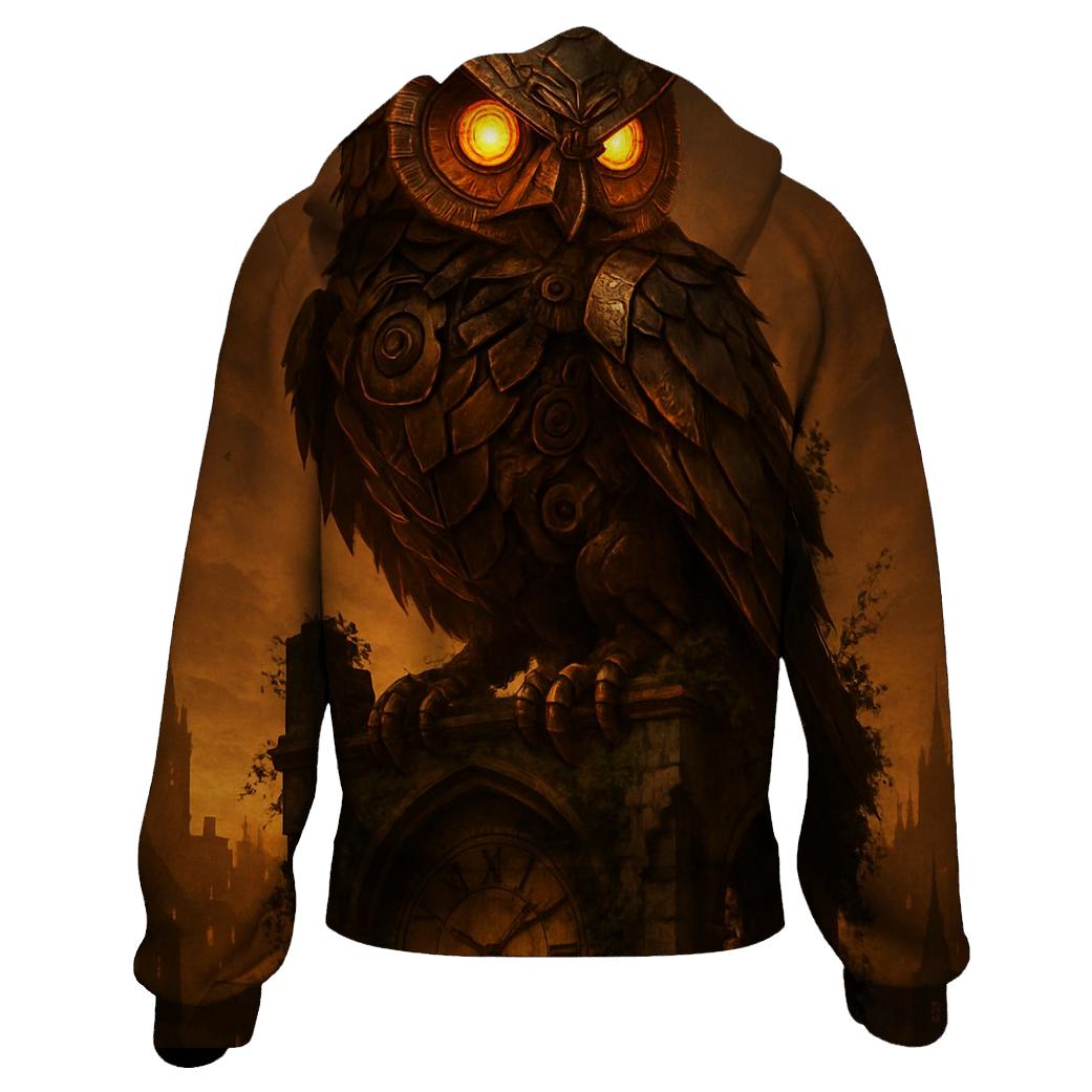 Mechanical Owl Sentinel zip-up hoodies