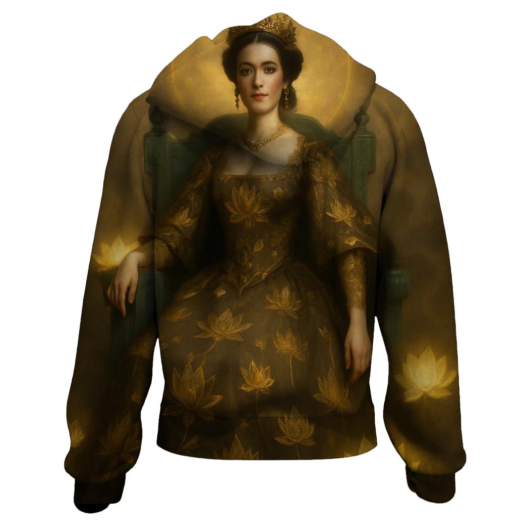 Gilded Lotus Empress zip-up hoodies