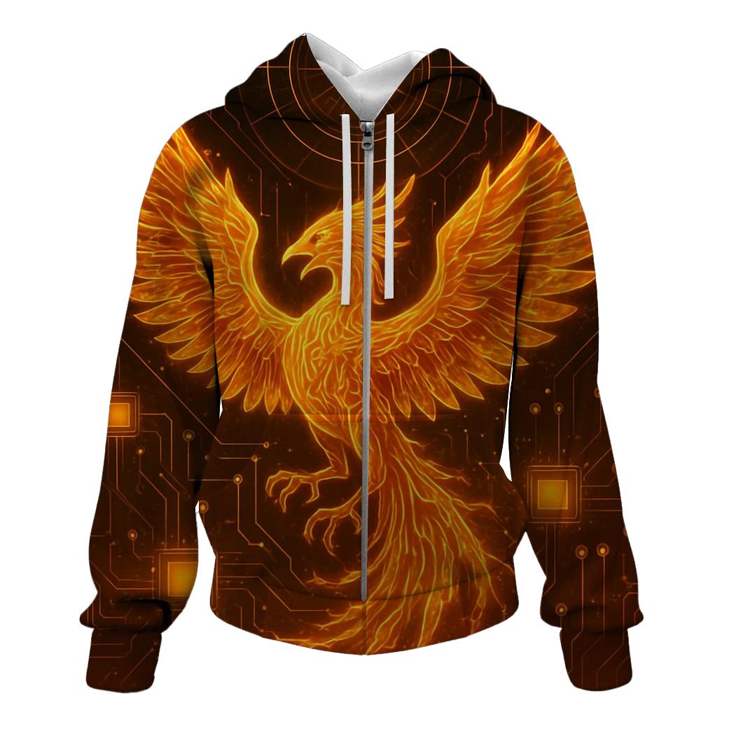 Solar Circuit Phoenix printed hoodies