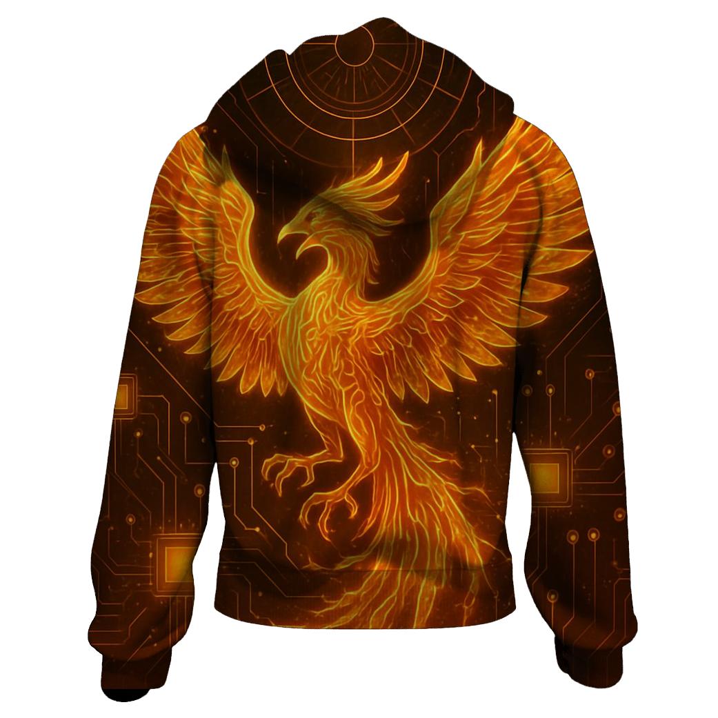 Solar Circuit Phoenix printed hoodies
