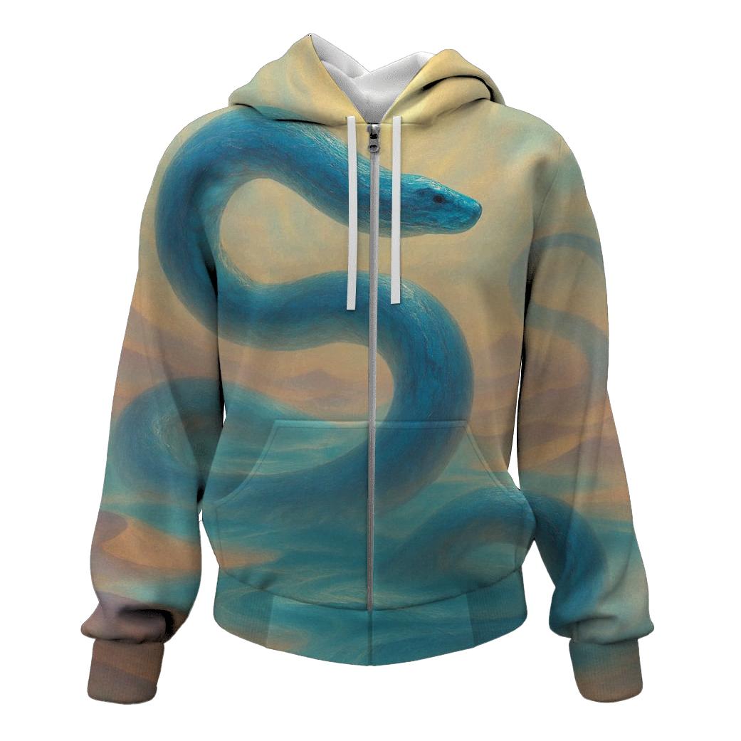 Sapphire Serpent Mirage zip-up hoodies