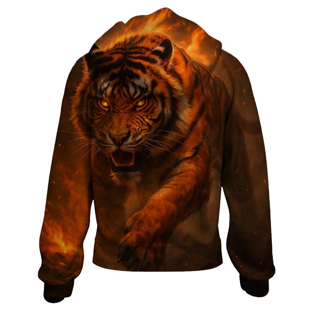 Inferno Tiger Charge hoodie designs