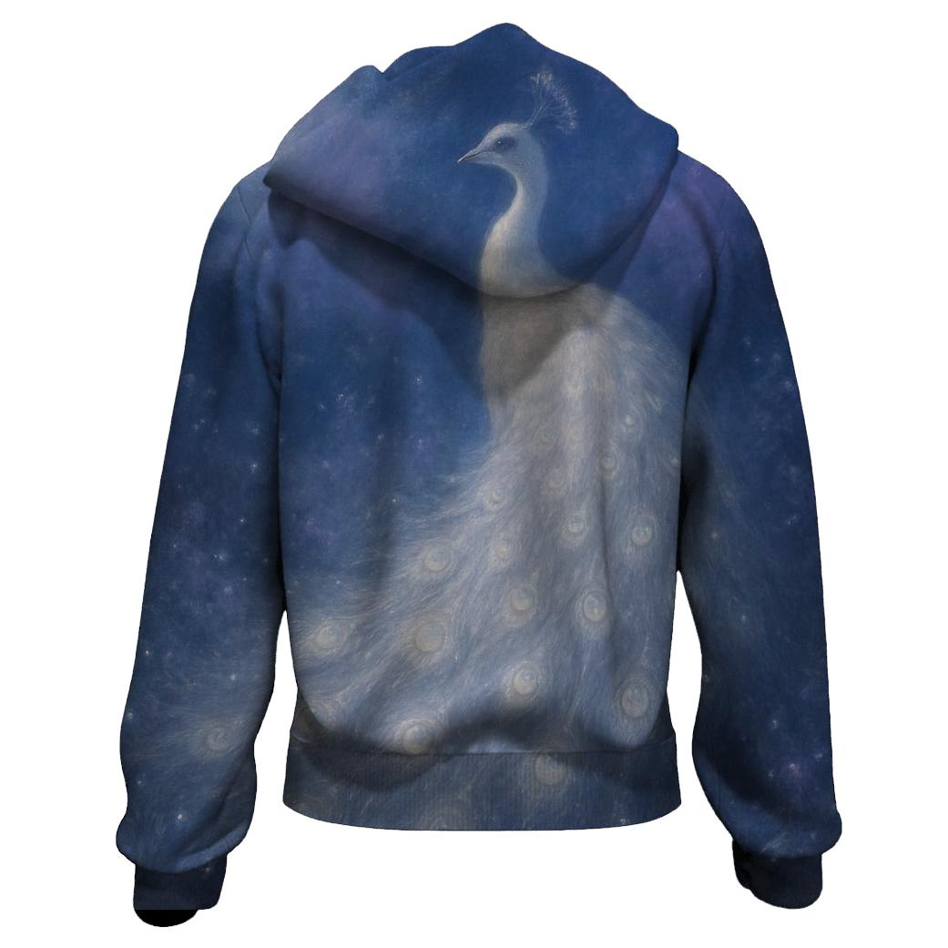 Moonlit Peacock Elegance printed hoodies