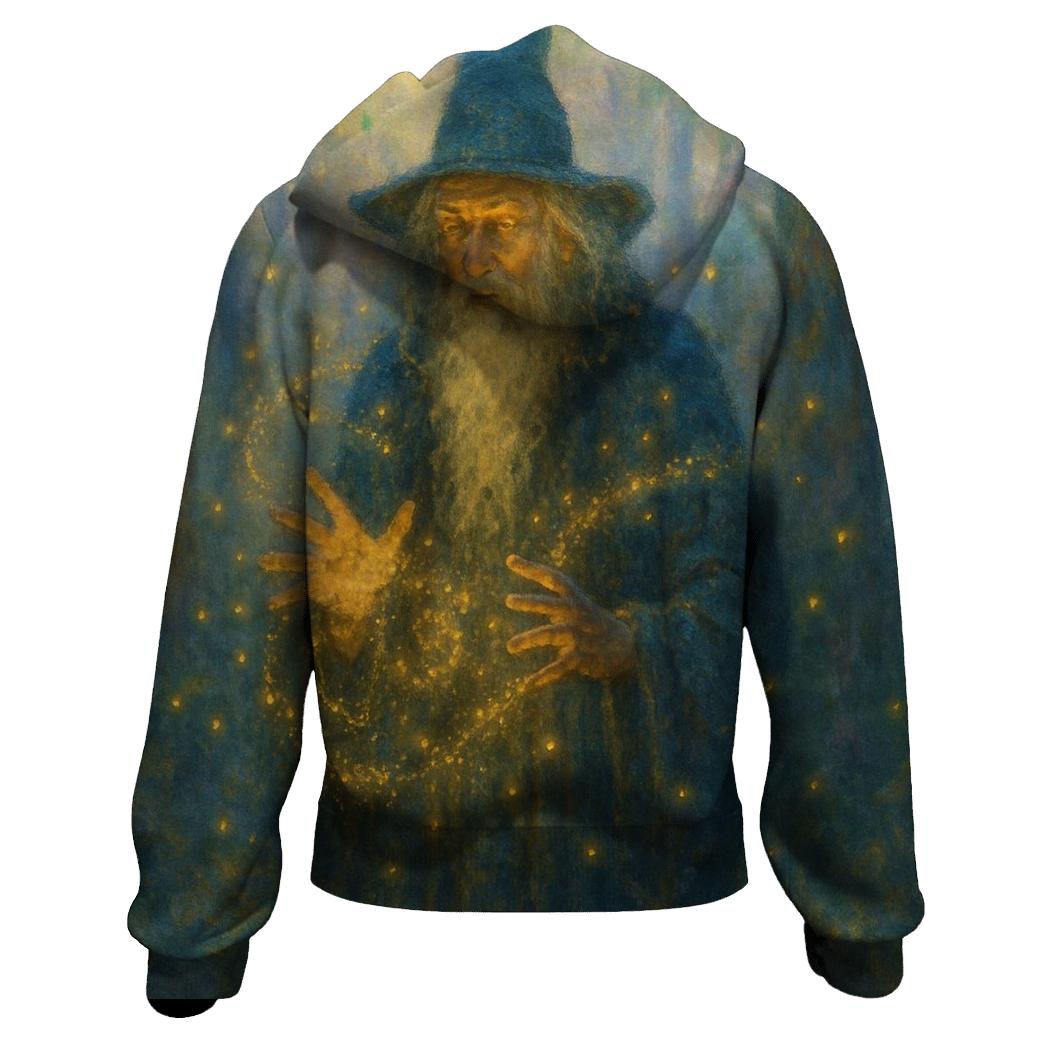 Luminous Firefly Wizard printed hoodies