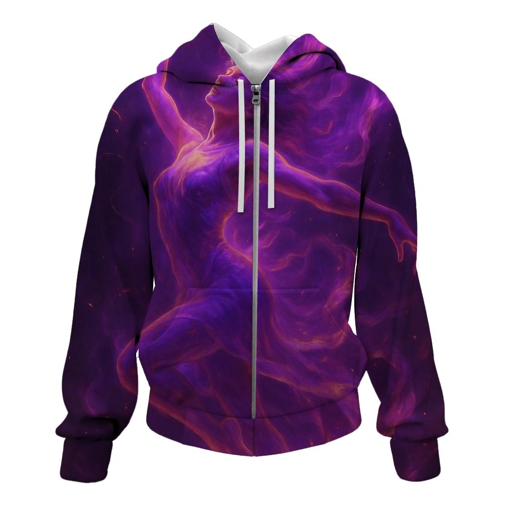 Violet Flame Dancer printed hoodies