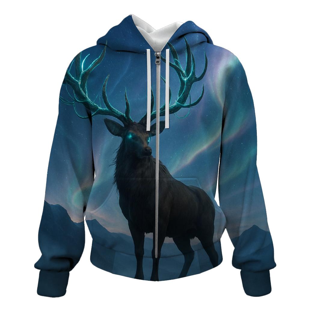 Celestial Elk Sentinel printed hoodies