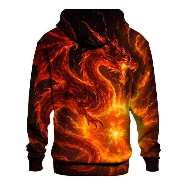 Solar Flare Dragon embroidered hoodies