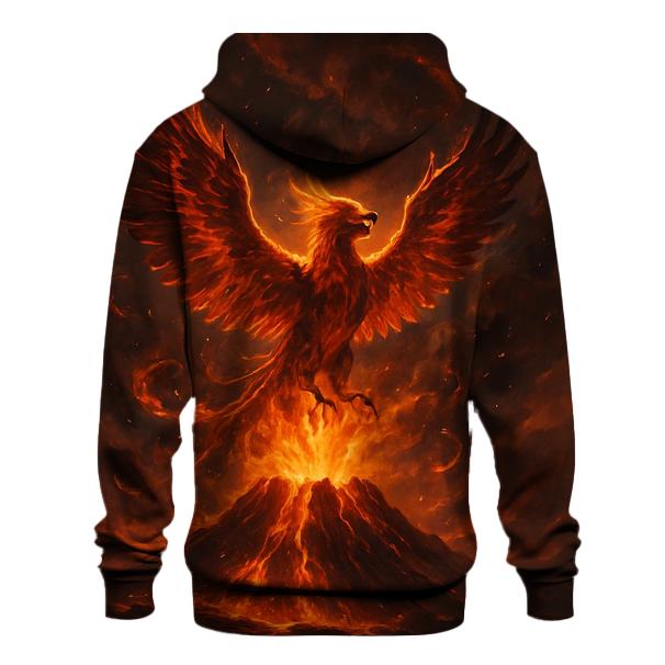 Volcanic Phoenix Flight embroidered hoodies