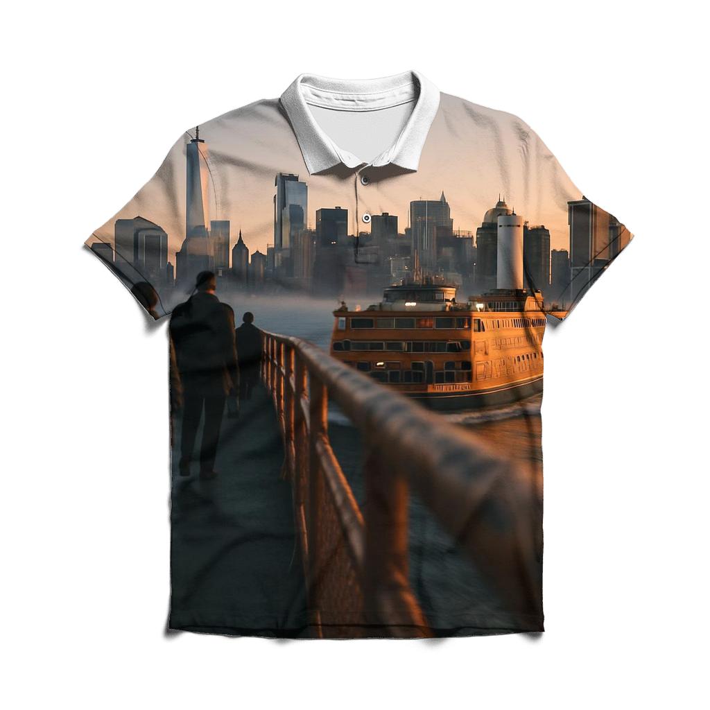 Dawn Ferry Overlook With Changing Skyline classic pique polos