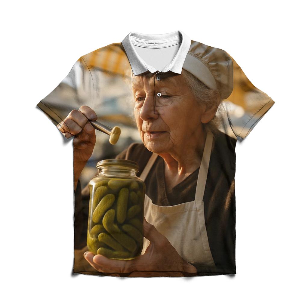 Morning Pickle Market Portrait stylish collar polo tees