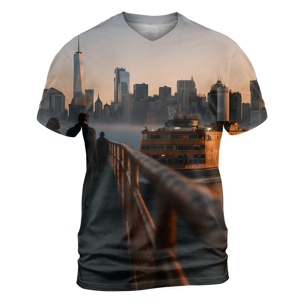 Dawn Ferry Overlook With Changing Skyline unique graphic print tees