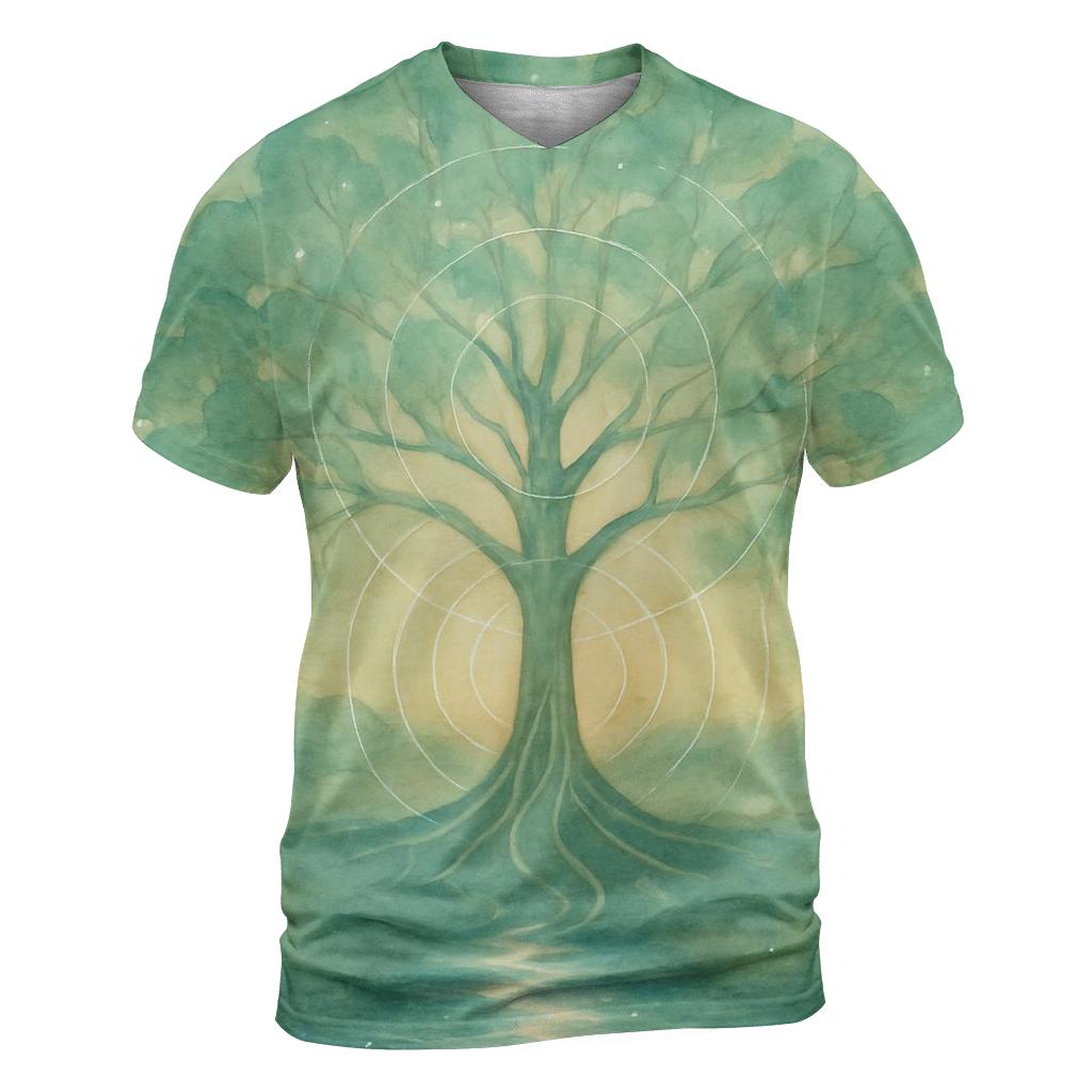 Luminous Grove statement graphic shirts