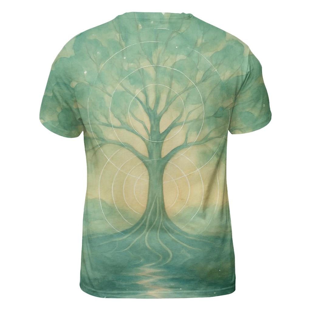 Luminous Grove statement graphic shirts