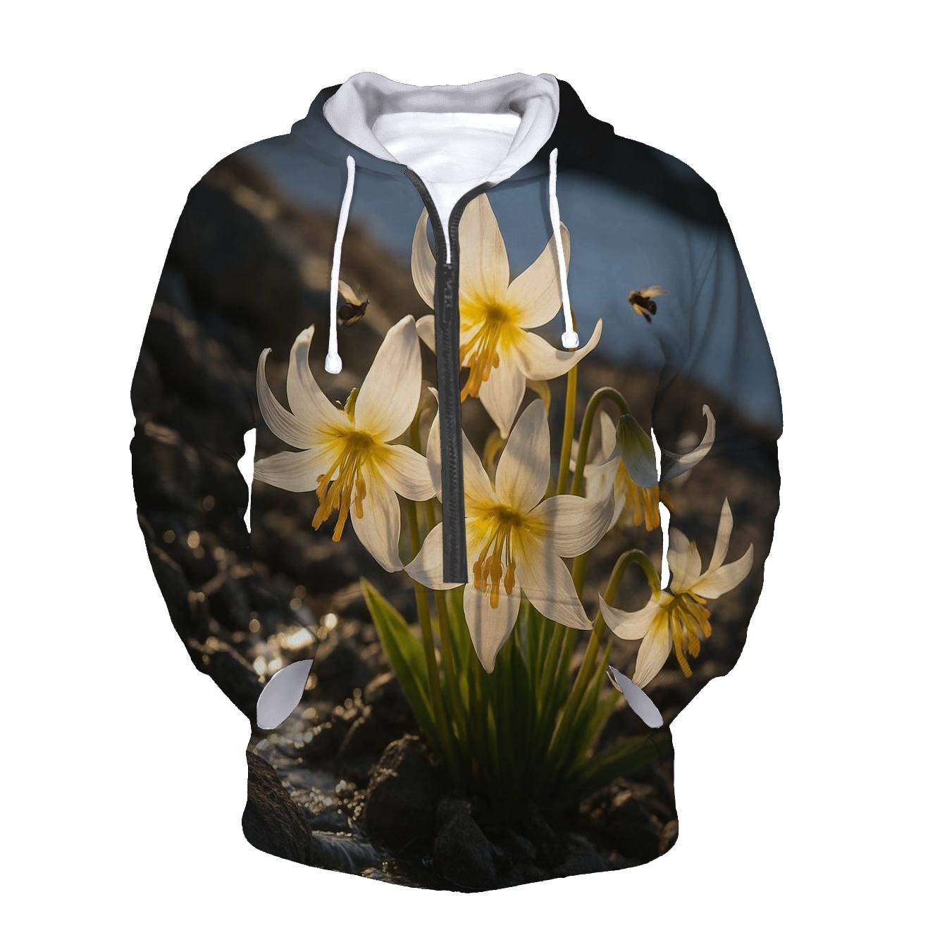 Alpine Glacier Lily Morning printed hoodies