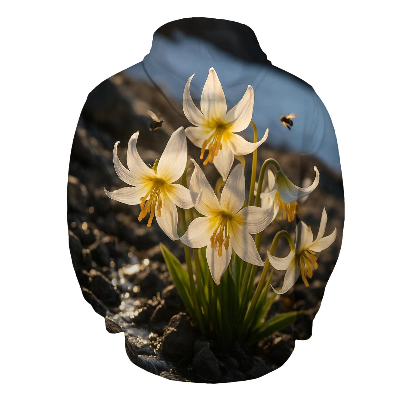 Alpine Glacier Lily Morning printed hoodies