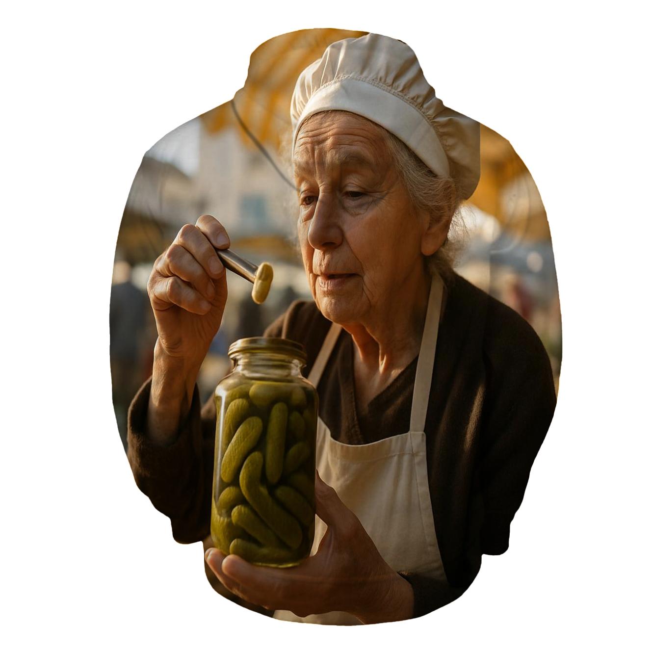 Morning Pickle Market Portrait pullover hoodies