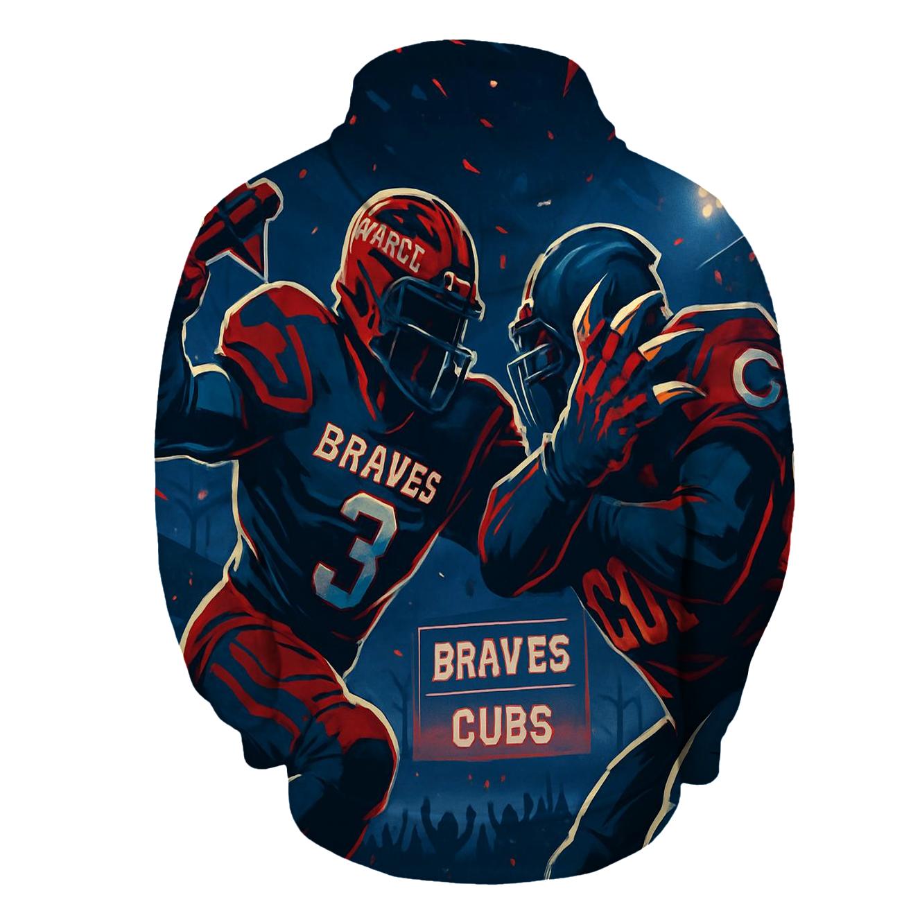 Tomahawk Clash At Night Field printed hoodies