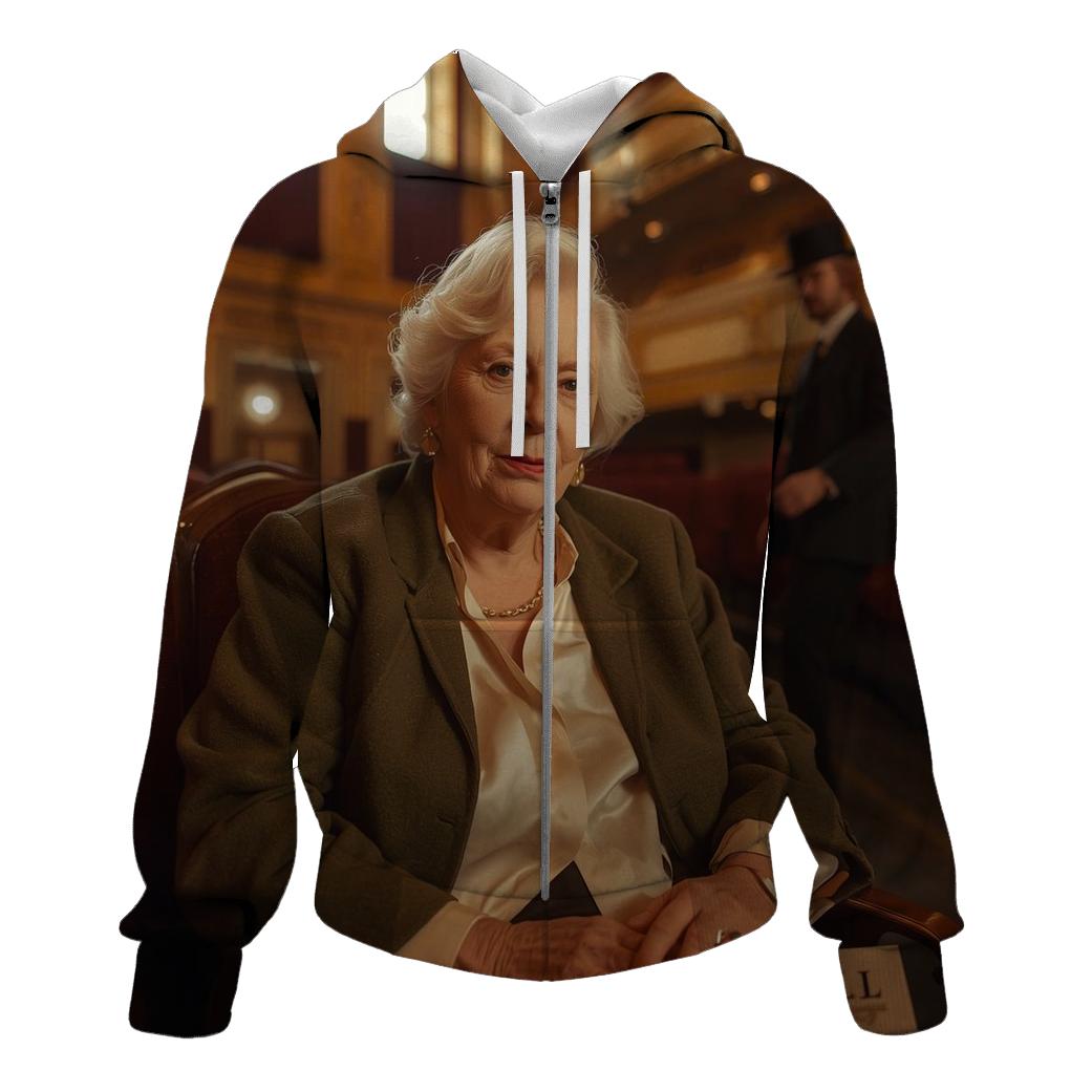 Polly Holliday Portrait At Southern Theater zip-up hoodies