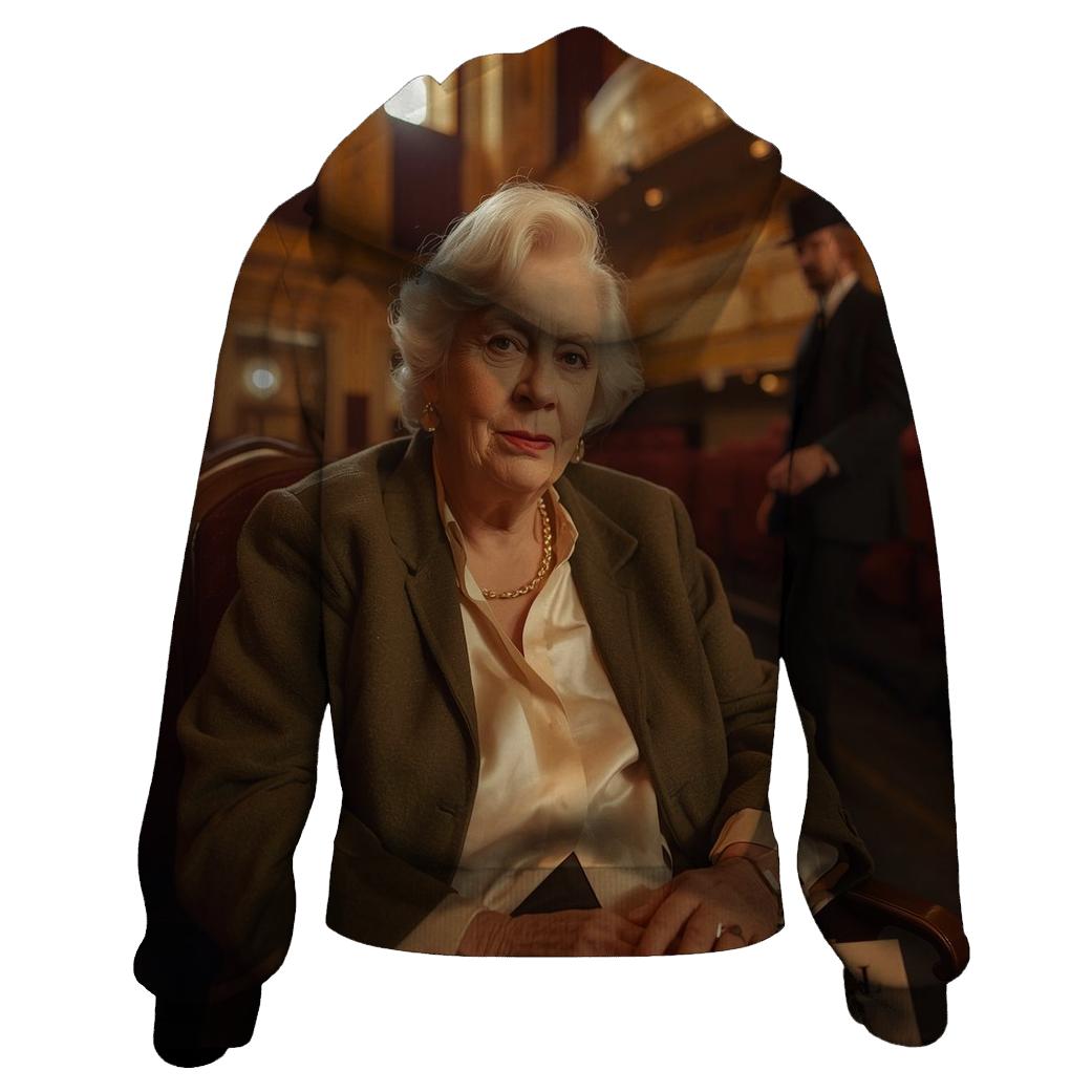 Polly Holliday Portrait At Southern Theater zip-up hoodies