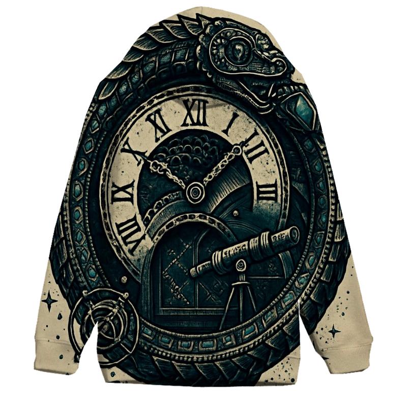 Celestial Ouroboros Clockwork embroidered hoodies