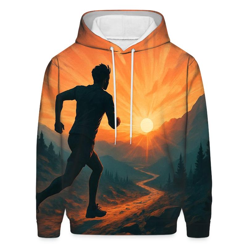 Trail Running Sunrise custom hoodies